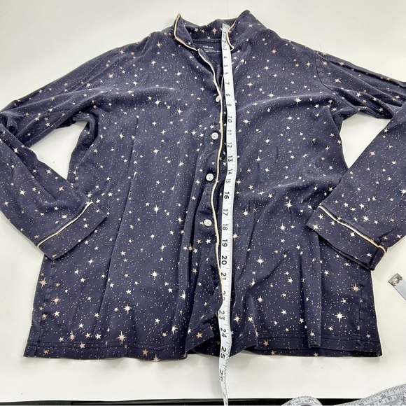 Calida Bamboo Navy Blue Star Galaxy Print Loungewear Pajama Set Medium - Picture 5 of 14